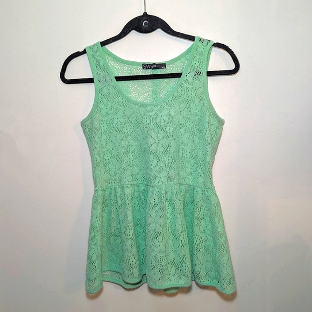 2000s Lace Peplum Top